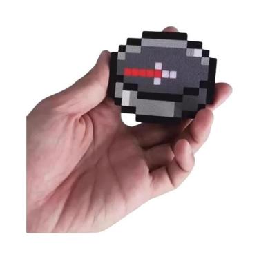 Imagem de Chaveiro Bússola Minecraft Com Design Pixelizado E Ímã Móvel  Presente