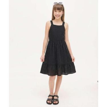 Imagem de Vestido Juvenil Alças Finas Laise Marisa Tam 10 a 16 P-27143, 16, Pret