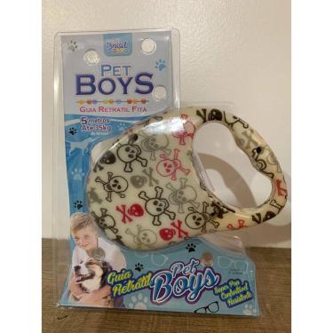 Imagem de Guia Retrátil Pet Boys Fita 5m 35kg - Resistente
