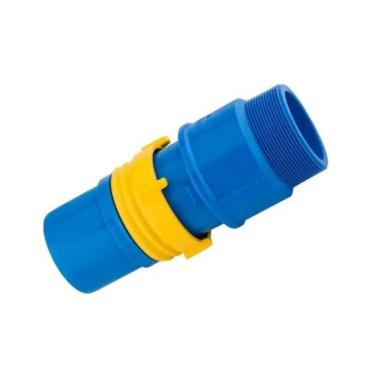 Imagem de Adaptador Macho Engate Roscável 2x1.1/2 Pol. Azul Viqua