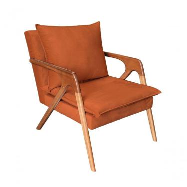 Imagem de Poltrona Decorativa Monalisa Luxo Dora Bela 0126 Ferrugem