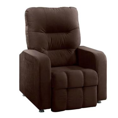 Imagem de Poltrona Do Papai Reclinável Maldivas Suede Marrom Chocolate - Speciale Home Marrom