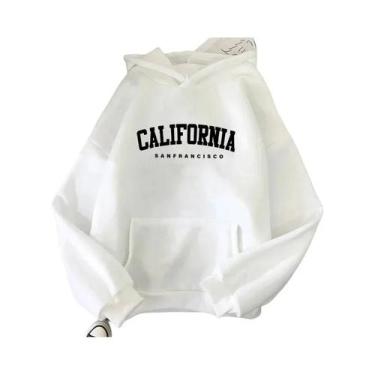 Imagem de Moletom Feminino Casual Com Capuz, Manga Longa, Confortável Para Outon