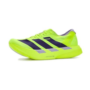 Imagem de adidas Tênis de corrida feminino Adizero Adios Pro 4, Amarelo Solar/Ameixa Aurora/Ameixa em Pó, 37