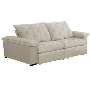 Imagem de Sofá Retrátil E Reclinável 2,20m Clara | Conforto Premium E Design Elegante Bege