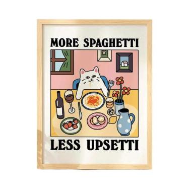 Imagem de Pôster De Gato Preto Com Tema De Café Para Parede, Arte Artesanal Para