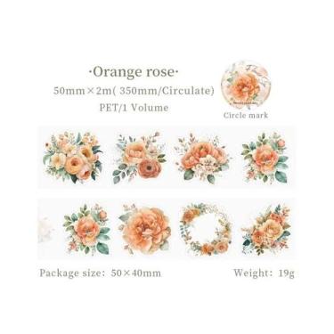 Imagem de Fita Adesiva PET Vintage Com Recortes De Plantas 50mm X 200cm Yoofun S