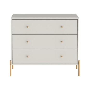 Imagem de Cômoda com 3 Gavetas Jasper 94 cm - Móveis Província, Off White Fosco 