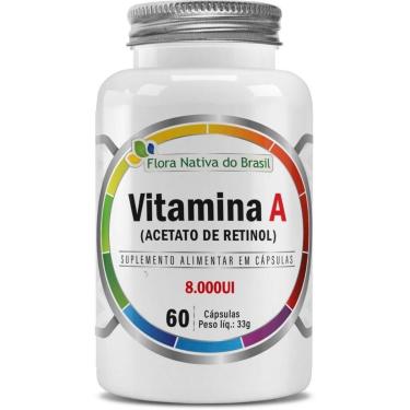 Imagem de VITAMINA A [RETINOL] 8.000UI 60 CAPS FLORA NATIVA DO BRASIL-Unissex