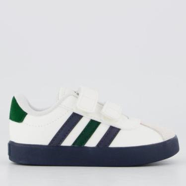 Imagem de Tênis Adidas VL Court 3.0 CF Kids Branco e Marinho, 24