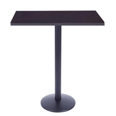 Imagem de Mesa Bistrô Zeta 111,50 Cm (Altura) Com Tampo Em Mdp Quadrado 80 Cm Preto