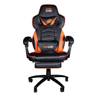 Imagem de Cadeira Gamer Gc302 Estofado Ajustavél 120kg Preto E Laranja-Unissex