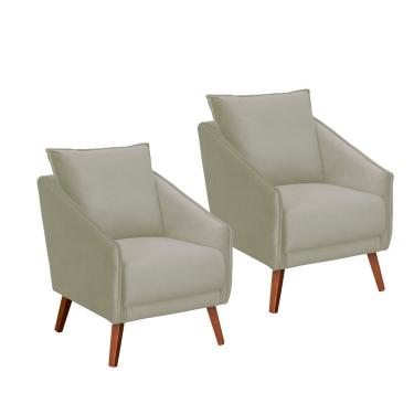 Imagem de Kit 2 Poltronas Elea com Molas Ensacadas Movellu Home