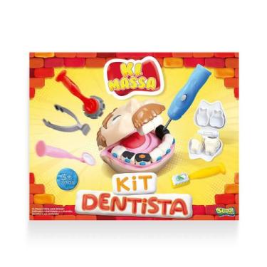 Imagem de Ki Massa Dentista Massinha de Modelar Infantil Kit Dentista Sunny Orig