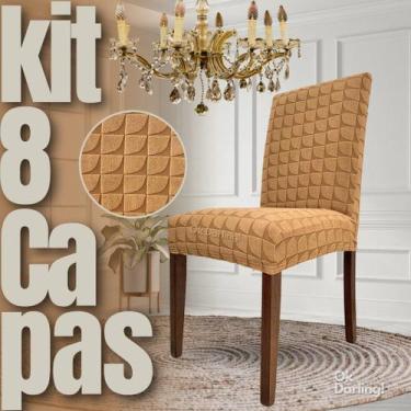 Imagem de Belga - Kit 8 Capas de Cadeira Linha Gold - Caramelo - OK Darling