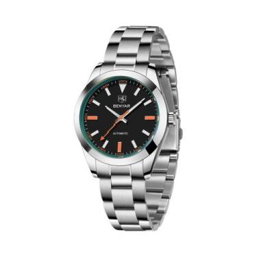 Imagem de Relógio Mecânico Automático Masculino BENYAR À Prova D'água 50M Luxo E