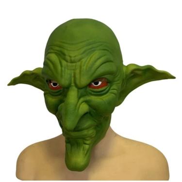 Imagem de Máscara de terror Scary Green Goblin Latex Full Head para adulto