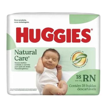 Imagem de Fralda Huggies Natural Care Tamanho RN até 4Kg com 18 Fraldas Descartá