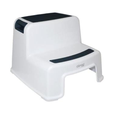 Imagem de Escada Infantil 2 Degraus - Suporte Multiuso para Banheiro - Azul - Br