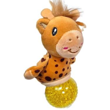Imagem de Pelúcia Jellyroos Animais Savana Barriga Engraçada Aperte, Girafa