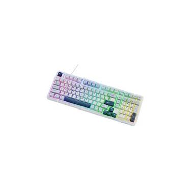 Imagem de Teclado Mecânico Gamer Attack Shark X98, Layout 98 Teclas, RGB, Starlight White, Branco - AS-X98-SL-WT