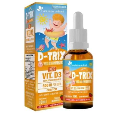 Imagem de D-Trix TCM Kids Vitamina D 500UI Sabor Morango 30ml Flora Nativa - Flo