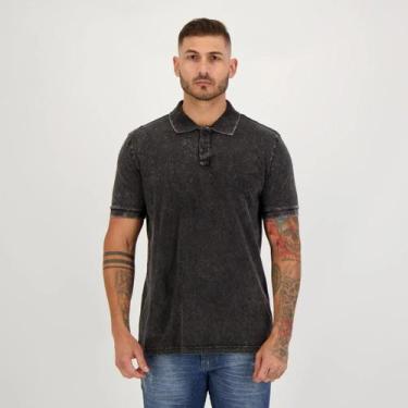 Imagem de Camisa Polo Braziline Flamengo Grid, Preto, GG, Masculino