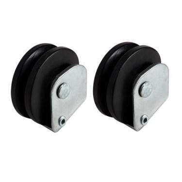 Imagem de 02 Roldana Inferior Fixa Janela E Porta Correr De Aço 45Mm - JD ROLDAN