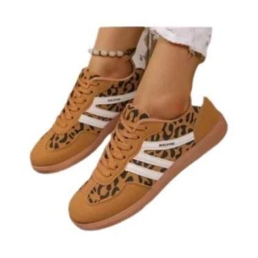 Imagem de Tênis Femininos De Outono Com Cores Misturadas, Moda, Solado Plano, An