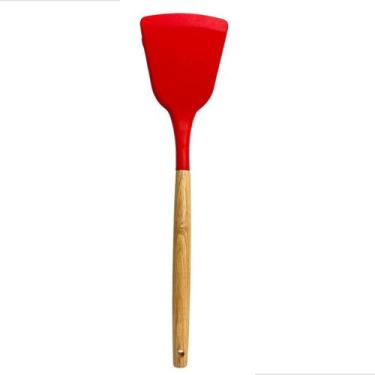 Imagem de Espatula Silicone Maciço Grande 32Cm Cor Vermelho - Tavolo