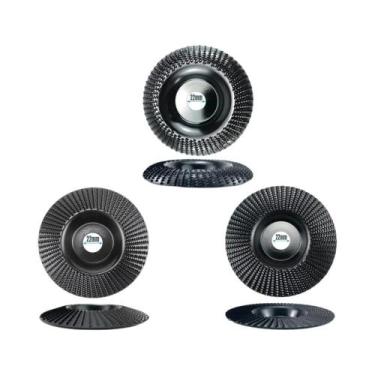Imagem de Conjunto De Discos De Escultura Em Madeira Pretos Para Esmerilhadeira 