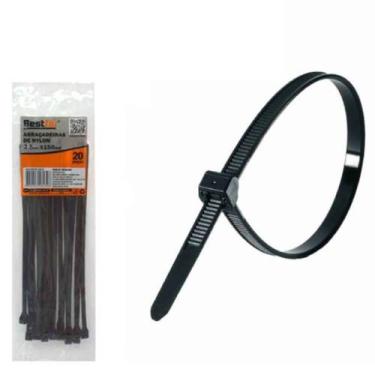 Imagem de Abraçadeira de nylon 2,5 mm x 15 cm 20 peças - BFH2464 (Preto) - Bestf