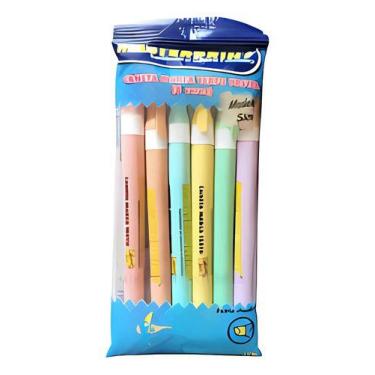 Imagem de Marca Texto Pastel Slim Ponta Chanfrada Masterprint 6un Variadas