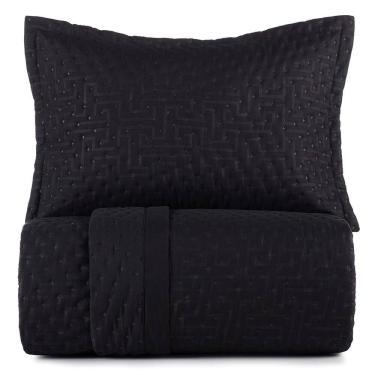 Imagem de Jogo de Colcha Solteiro 2 Peças Altenburg Ultrawave Cristal Labirinto Preto