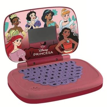 Imagem de Laptop Infantil Princesas Disney Educativo Bilíngue Rosa - Candide