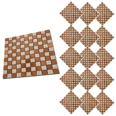 Imagem de Pastilha De Vidro Autocolante Kit 15 Uni Parede Cozinha Box Banheiro Sala Decorativa Requintada Moderna Facil Aplicacao