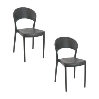 Imagem de Kit 2 Cadeiras Sissi Polipropileno Preta Tramontina