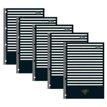 Imagem de Kit 05 Bloco de Refil Tiliflex p/Fichário Universitário 20,0 x 27,5cm 