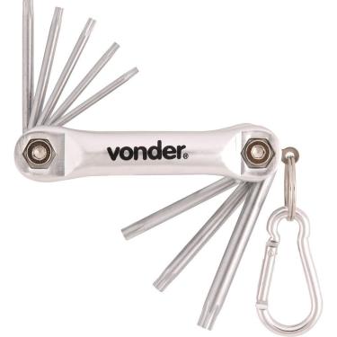 Imagem de Jogo Chave Torx T9-T40 Canivete Alumínio Cromo Vanádio Com 8