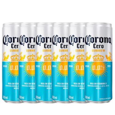 Imagem de Cerveja Corona Cero Sunbrew Lata 350ml 0,0% Alc kit 6un