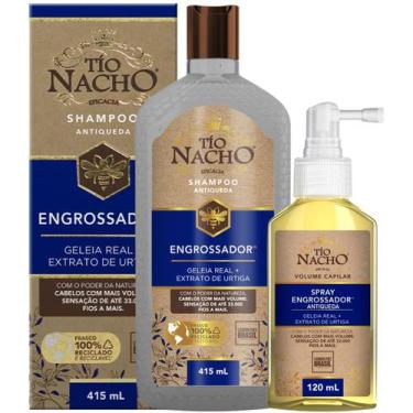 Imagem de Kit Shampoo e Spray Tio Nacho Antiqueda Engrossador