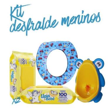 Imagem de Kit Treinamento 2 Toalhas Umedecidas + Assento Redutor + Mictório Sapi