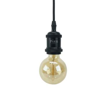 Imagem de Pendente Soquete Preto 1E27 Vintage Cordão DS2343 Delis