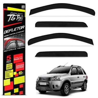 Imagem de Calha de Chuva Ecosport 2004 a 2012 Defletor Acrílico Fumê Tgpoli