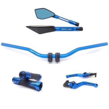 Imagem de Kit Manete Manopla Guidão Retrovisor MT-03 Gravado a laser - NoBrand, 