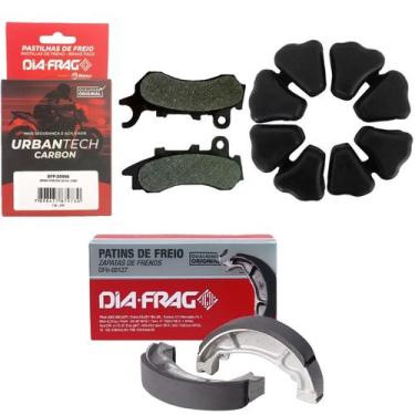 Imagem de Kit Pastilha, Lona Freio, Coxim Coroa Titan 150 09 Á 13 - Dia Frag