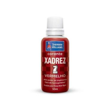 Imagem de 50ml Corante Líquido Xadrez Vermelho - Para Colorir Tintas Acrílicas E