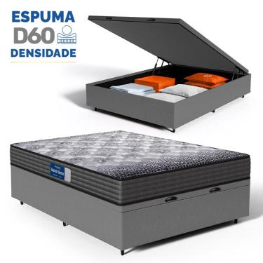Imagem de Cama Box Baú com Colchão de Espuma D60 Double Face Guarda Costas Comfort Force Probel C...