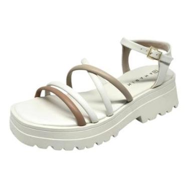 Imagem de Sandália Feminina Flatform Tratorada Conforto Casual Ramarim-Feminino