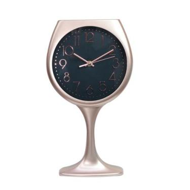 Imagem de Relógio de parede de plástico formato taça 39cm - - Imporiente, Gold R